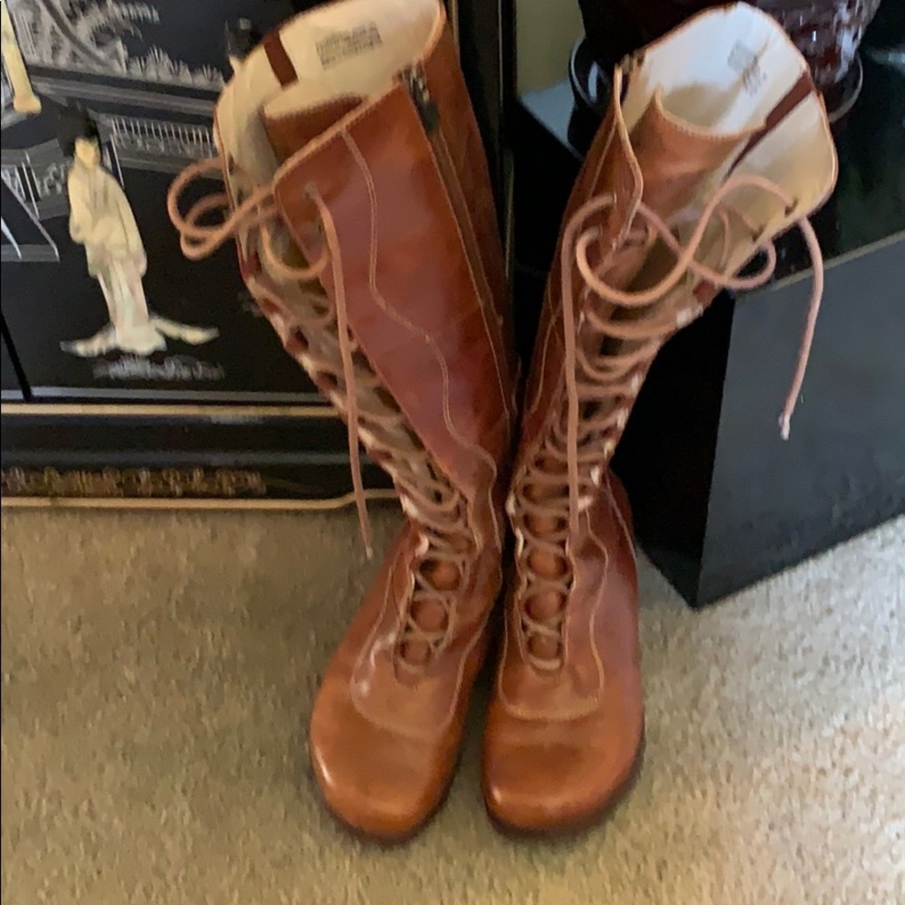Dansko brown leather upper lining boots